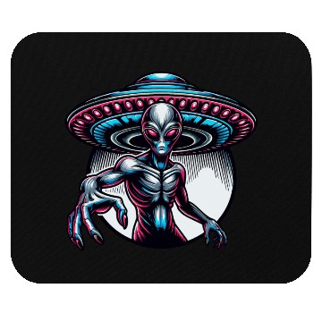 Discover Grey Alien Mouse Pads