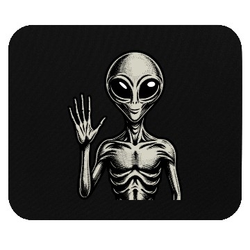 Discover Grey Alien hello Mouse Pads