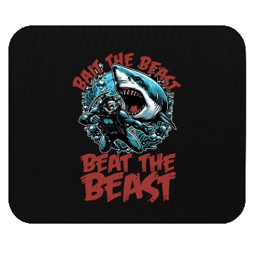 Discover Shark Hunting Bait The Beast Beat Fossil Hunter Mouse Pads