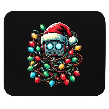 Discover Robot Robotics Christmas Hat Xmas Mouse Pads