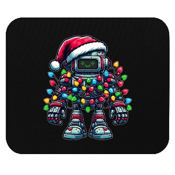 Discover Robot Robotics Christmas Hat Xmas Mouse Pads