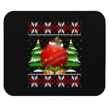 Discover Cricket Ball Christmas Mouse Pads