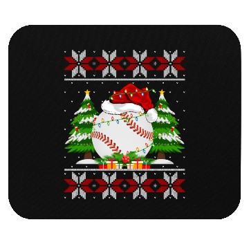 Discover Baseball Christmas Mouse Pads