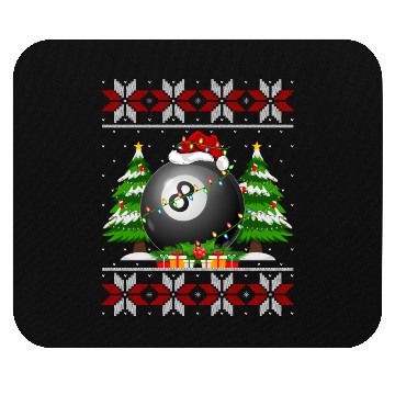 Discover Billiards Christmas Mouse Pads