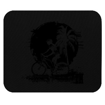 Discover Cycling Girl Drawing Mouse Pads