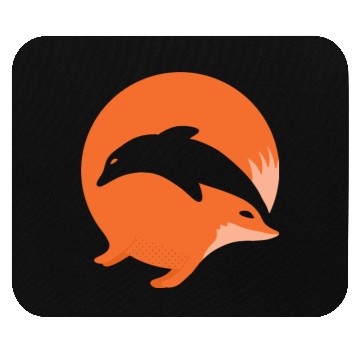 Discover Fox or Dolphin in this fun optical illusion Mouse Pads