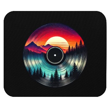 Discover Sunset Vinyl Nature Inspired Retro Mouse Pads