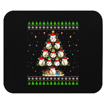 Discover Baseball Christmas Tree Mouse Pads