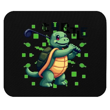 Discover Golfing Turtle Mouse Pads