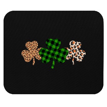 Discover St Patricks Day Lucky Irish Green Plaid Shamrock Mouse Pads
