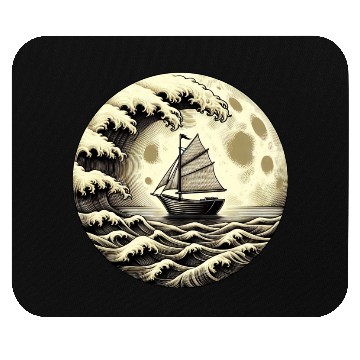 Discover Vintage Sailboat Monohull Tsunami Storm Mouse Pads