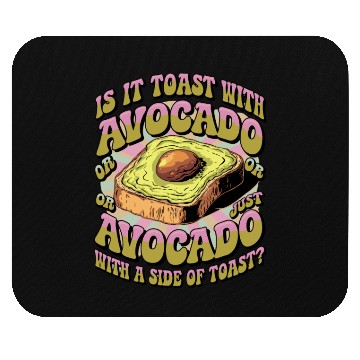 Discover Retro Avocado Toast Question Mouse Pads