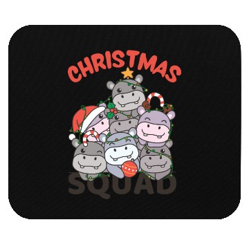 Discover Hippo Christmas Tree Christmas Squad Hippos Mouse Pads