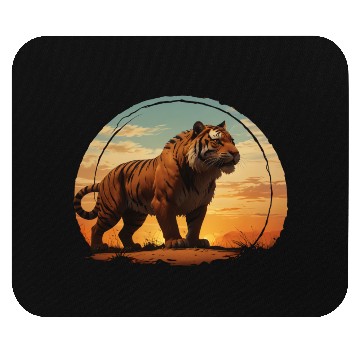 Discover Tiger at Dusk Mouse Pads
