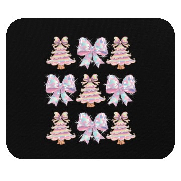 Discover Christmas Coquette Bow, Merry Christmas Mouse Pads