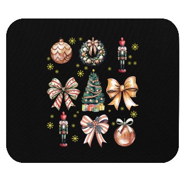 Discover Christmas Coquette Bow, Cute Christmas Tree Mouse Pads