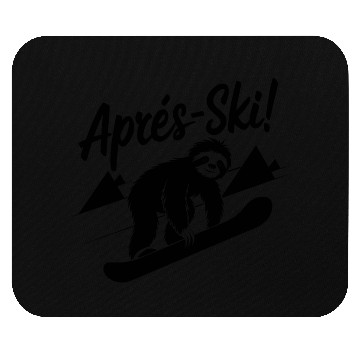Discover Sloth Funny Animal Snowboard Après-Ski Mouse Pads