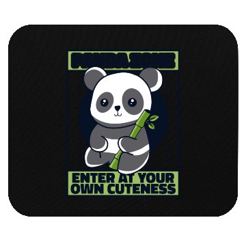 Discover Panda Zone Enter At Your Own Cuteness Panda Bear Mouse Pads