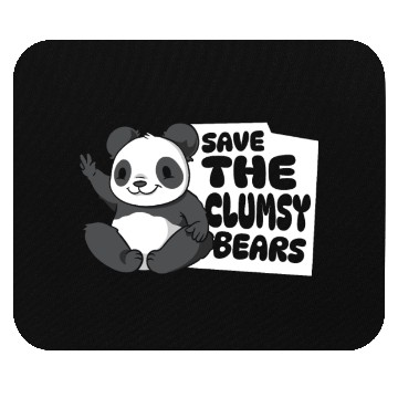 Discover Save The Clumsy Bears Panda Bear Friend Lover Mouse Pads