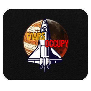Discover Mars Occupy -Rocket & Planet Space Design Mouse Pads