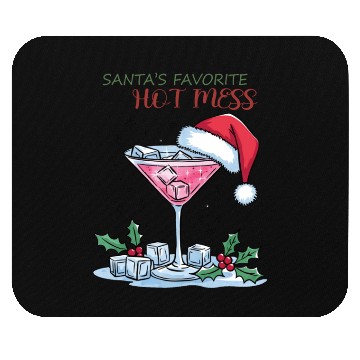 Discover Santa Favorite Hot Mess, Merry Christmas Mouse Pads