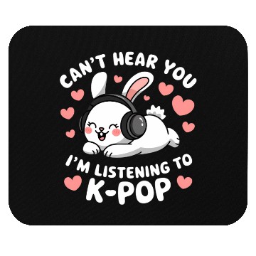 Discover Can't Hear You K-Pop Bunny Mouse Pads