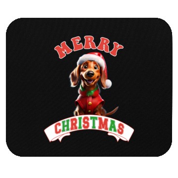 Discover Merry Christmas Dachshund cute Santa Dog Mouse Pads