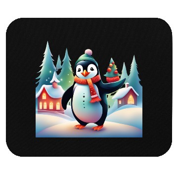 Discover Christmas Merry Christmas For Gift Penguin Snowman Mouse Pads