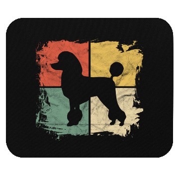 Discover Square Retro Poodle Owner Gift Mouse Pads