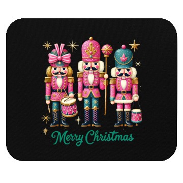 Discover Glitter Nutcracker Friends, Merry Christmas Mouse Pads