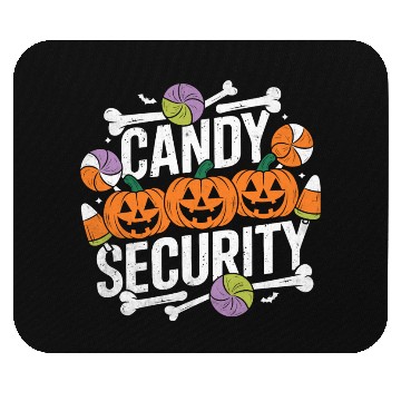 Discover Candy Security Halloween Mouse Pads