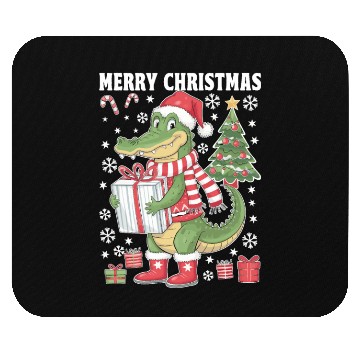 Discover Christmas Alligator Cheer Mouse Pads