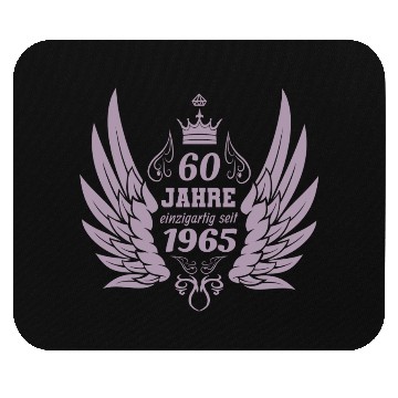 Discover 60 years unique since 1965 angel wings Mouse Pads
