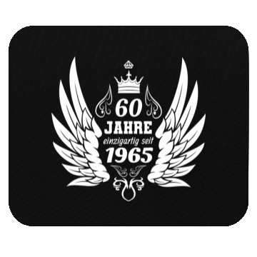 Discover 60 years unique since 1965 angel wings Mouse Pads