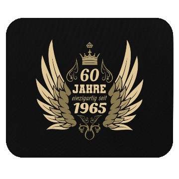 Discover 60 years unique since 1965 angel wings Mouse Pads