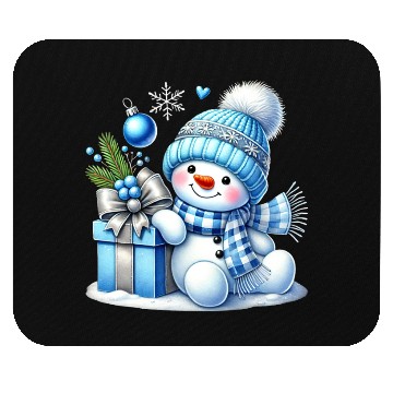 Discover Cute Snowman, Christmas Snowman, Merry Christmas Mouse Pads