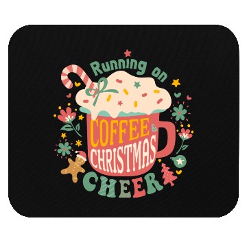 Discover Running on Coffee Christmas Mouse Pads