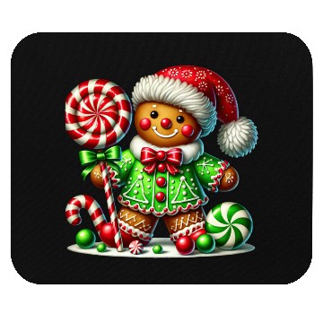 Discover Gingerbread Christmas, Merry Christmas, Candy Mouse Pads