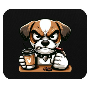 Discover Angry Dog and Coffee Mouse Pads