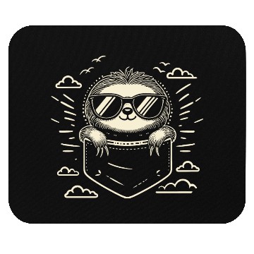 Discover Minimalist Cute Pocket Sloth Vocation Vibe Mouse Pads