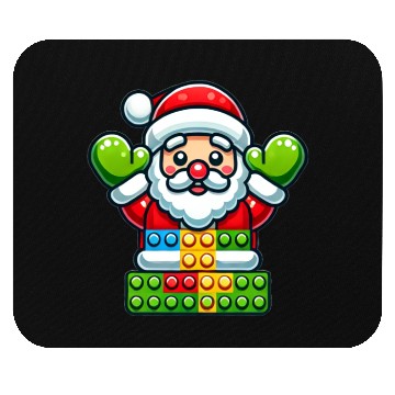 Discover Santa Claus Building Blocks Mouse Pads