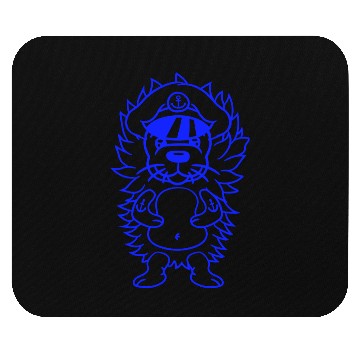 Discover Funny Little Hedgehog Fall Captain Cute Sweet Fun Mouse Pads