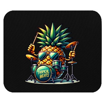 Discover Tropical Beats Pineapple Drummer Vibe Mouse Pads