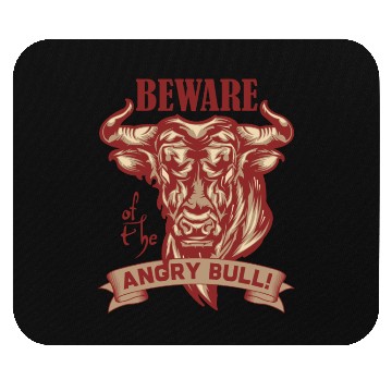 Discover Angry bull Mouse Pads