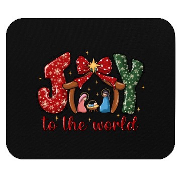 Discover Joy To The World, Christmas Retro Mouse Pads