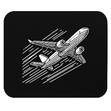 Discover Minimalistic Vector Passenger Aircraft path33 Mouse Pads