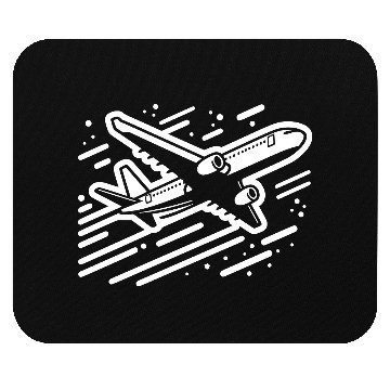 Discover Minimalistic Vector Passenger Aircraft path32 Mouse Pads
