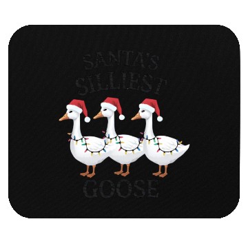 Discover Santa's Silliest Goose Christmas Mouse Pads