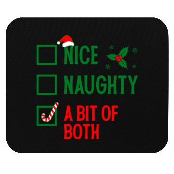 Discover Nice, Naughty, or Both Christmas Mouse Pads