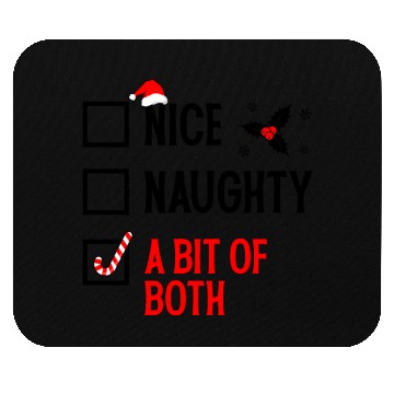 Discover Nice, Naughty, or Both Christmas Mouse Pads